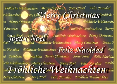 Weihnachtswünsche in vier Sprachen - © Grey59 / pixelio! 