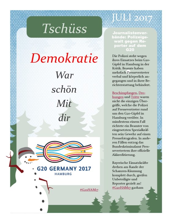Tschuss Demokratie